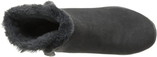 Skechers Ladies On The Go Joy Bundle Up Boots Charcoal Grey Ankle Boots 14355