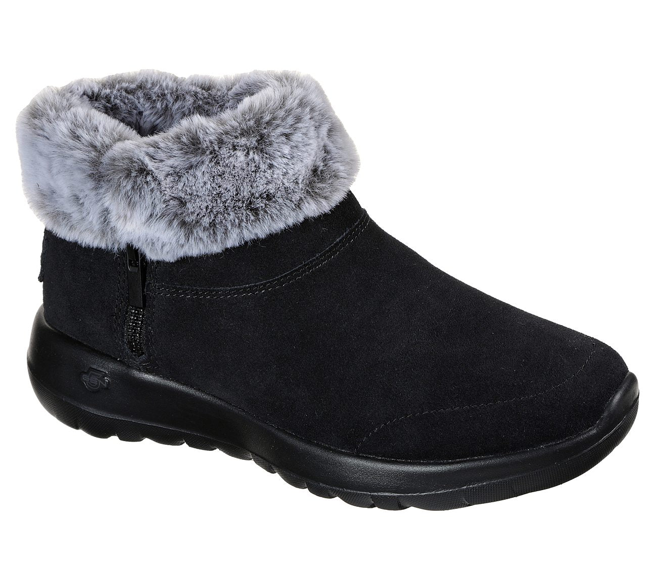 Skechers Ladies On The GOwalk Joy Savvy Black Ankle Boots 144003
