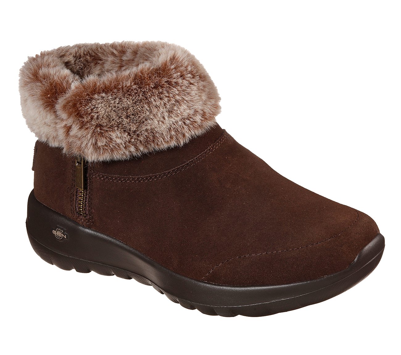 Skechers Ladies GOWalk Joy Savvy Brown Ankle Boots 144003