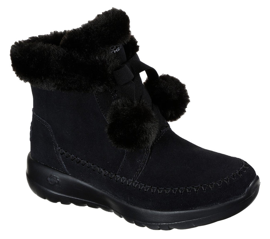 Skechers Ladies GOwalk Joy Black Hibernate Boots 144004