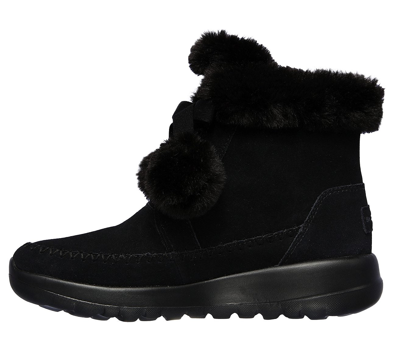 Skechers Ladies GOwalk Joy Black Hibernate Boots 144004