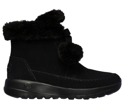 Skechers Ladies GOwalk Joy Black Hibernate Boots 144004