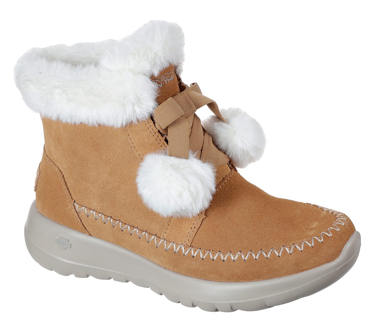 Skechers Ladies GOwalk Joy Brown Ankle Boots 144004