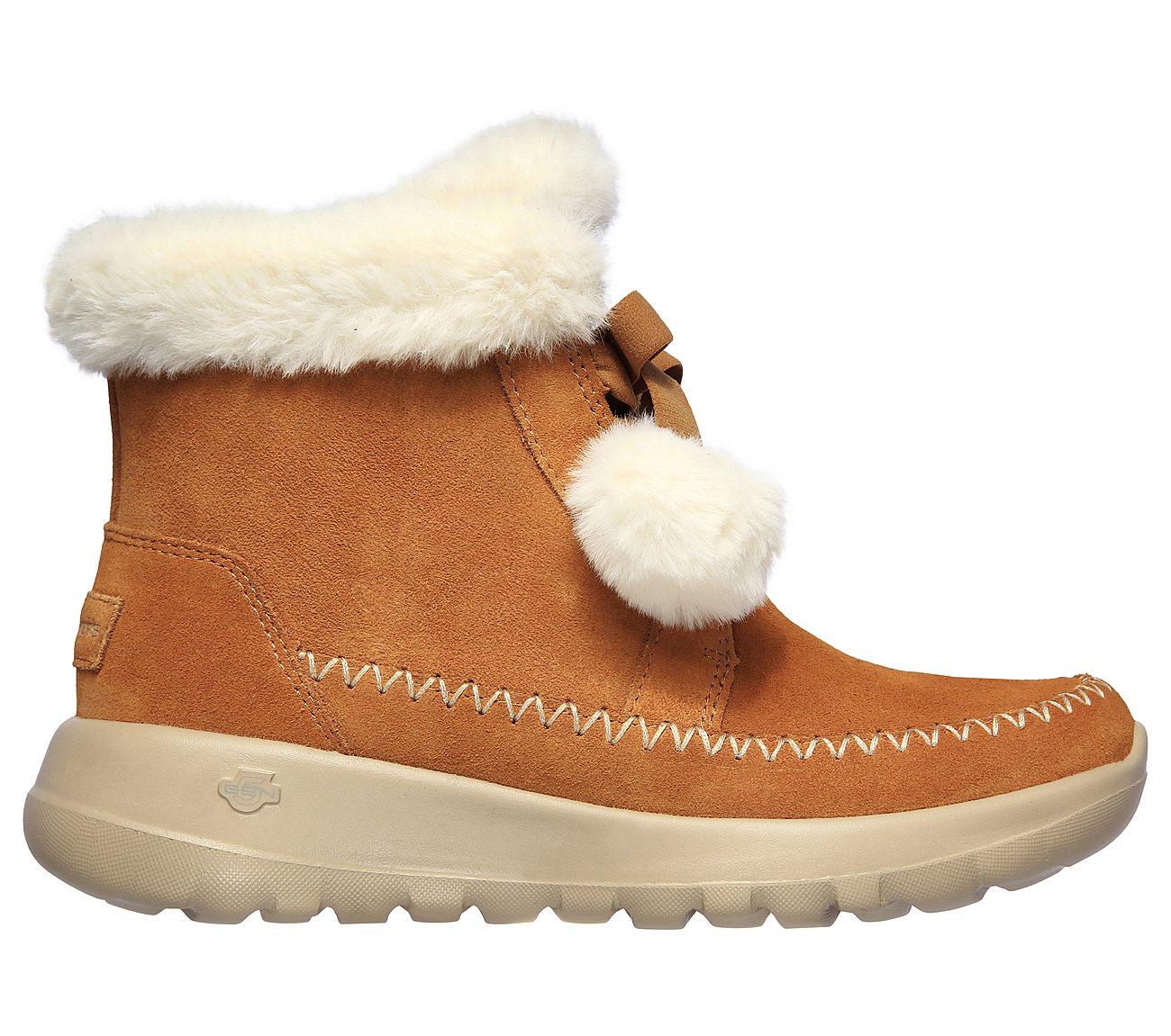 Skechers Ladies GOwalk Joy Brown Ankle Boots 144004