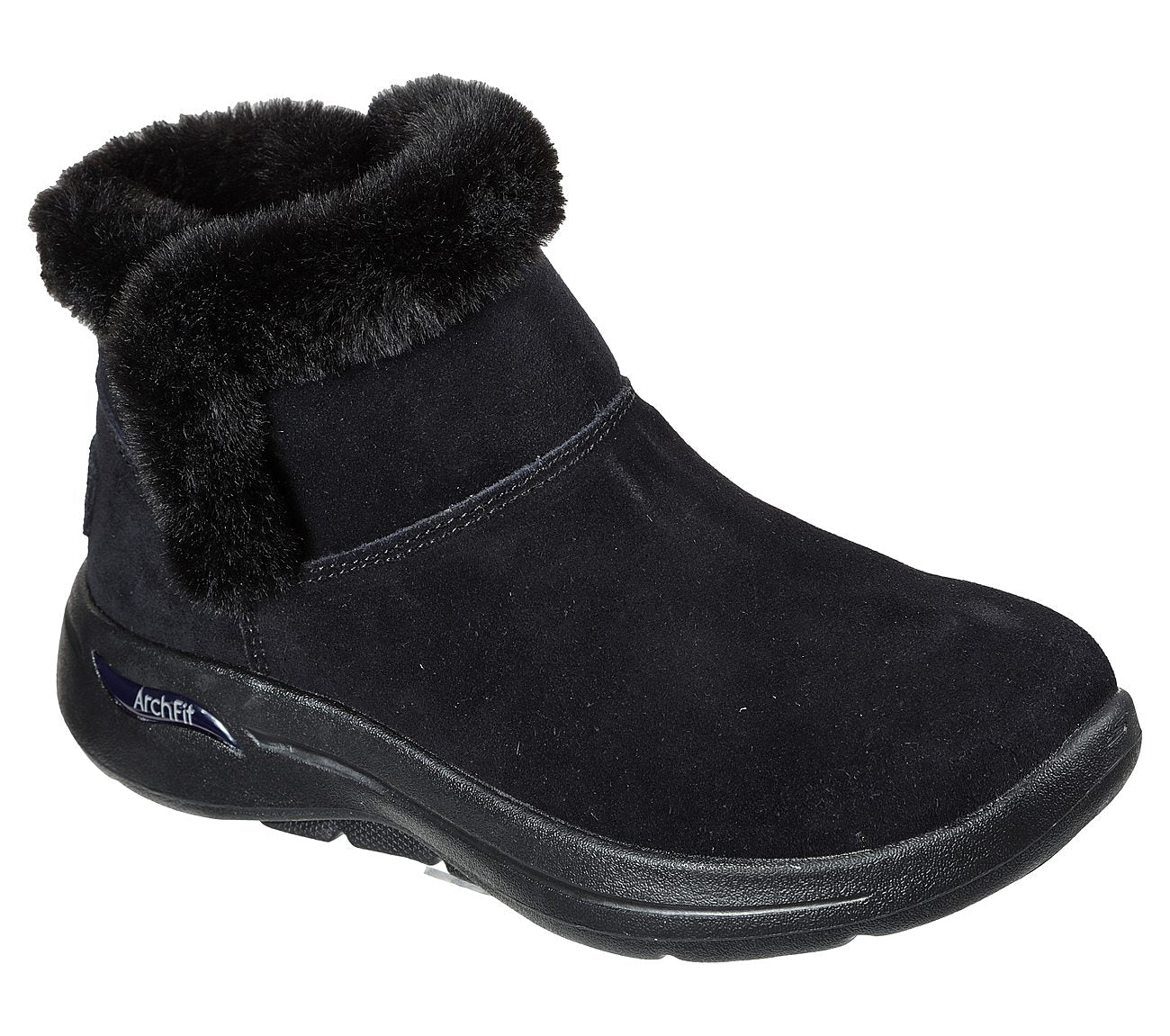 Skechers Ladies GOwalk Arch Fit Black Boots 144400