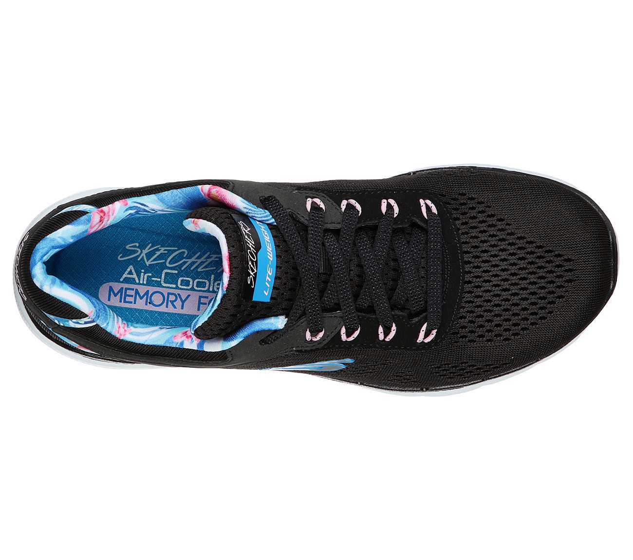 Skechers Ladies Flex Appeal 3.0 Tropical Princess Black Trainers 149002
