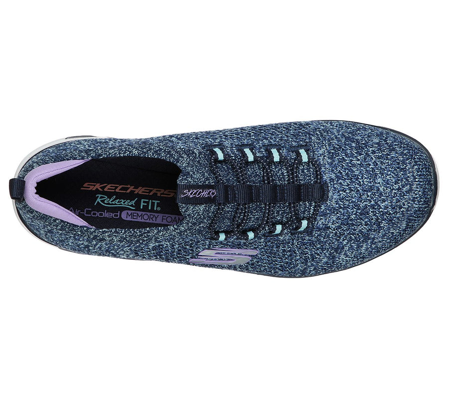 Skechers Ladies Relaxed Fit® Empire D'Lux Navy Blue Trainers 49007