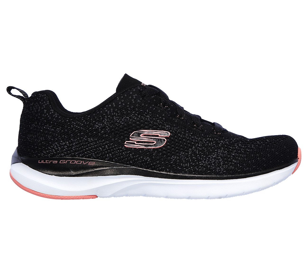 Skechers Ladies Ultra Groove Black Trainers 149019