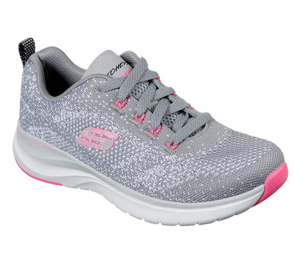 Skechers Ladies Ultra Groove Grey Trainers 149019
