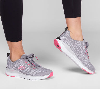 Skechers Ladies Ultra Groove Grey Trainers 149019