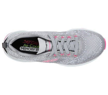 Skechers Ladies Ultra Groove Grey Trainers 149019