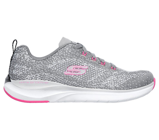 Skechers Ladies Ultra Groove Grey Trainers 149019