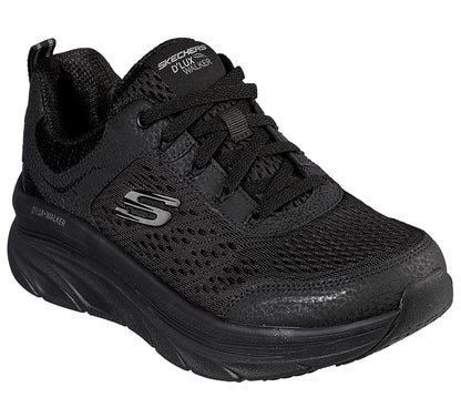 Skechers Ladies Relaxed Fit®: D'Lux Walker Infinite Motion Black Trainers 149023
