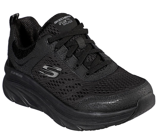 Skechers Ladies Relaxed Fit®: D'Lux Walker Infinite Motion Black Trainers 149023