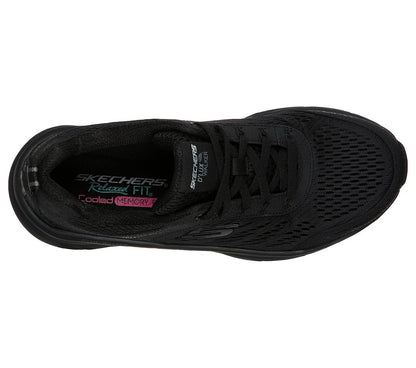 Skechers Ladies Relaxed Fit®: D'Lux Walker Infinite Motion Black Trainers 149023