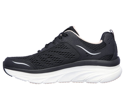 Skechers Ladies Relaxed Fit® D'Lux Walker Infinite Motion Ladies Black Trainers 149023