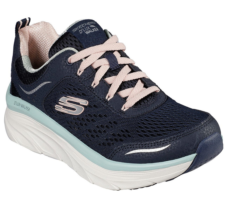 Skechers Ladies Relaxed Fit® D'Lux Walker Infinite Motion Navy Blue Trainers 149023