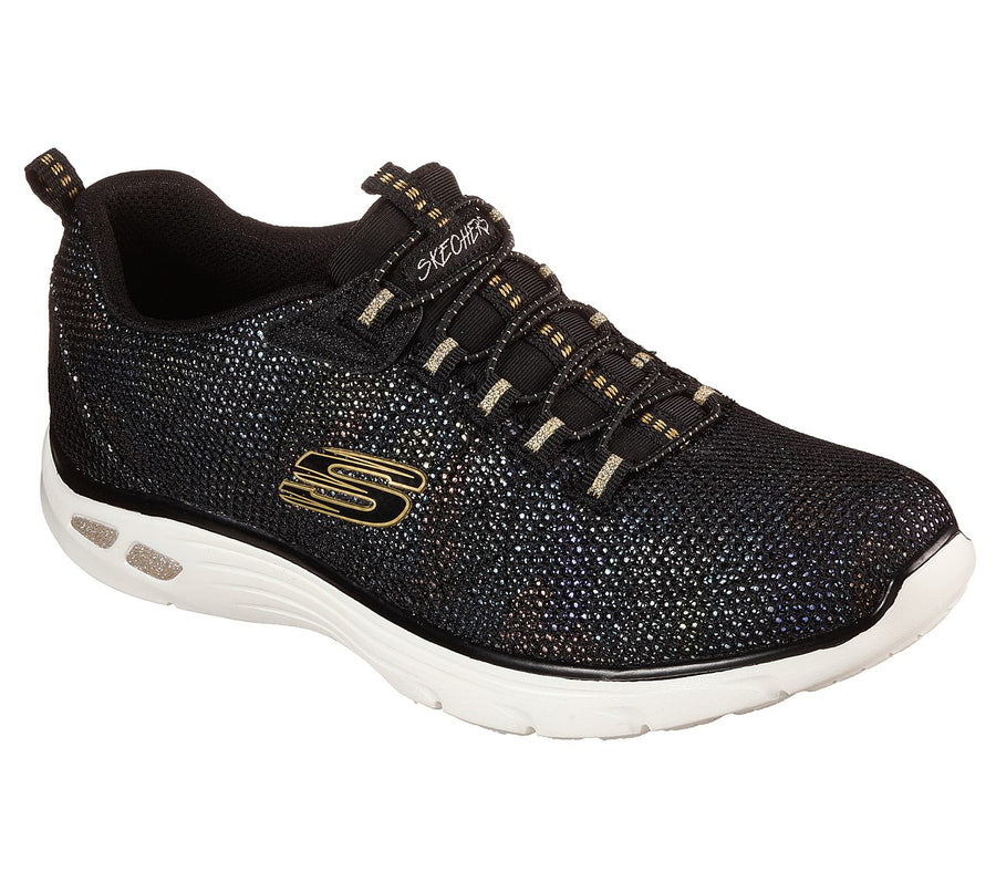 Skechers Ladies Relaxed Fit®: Empire D'Lux Charming Grace Black Trainers 149271