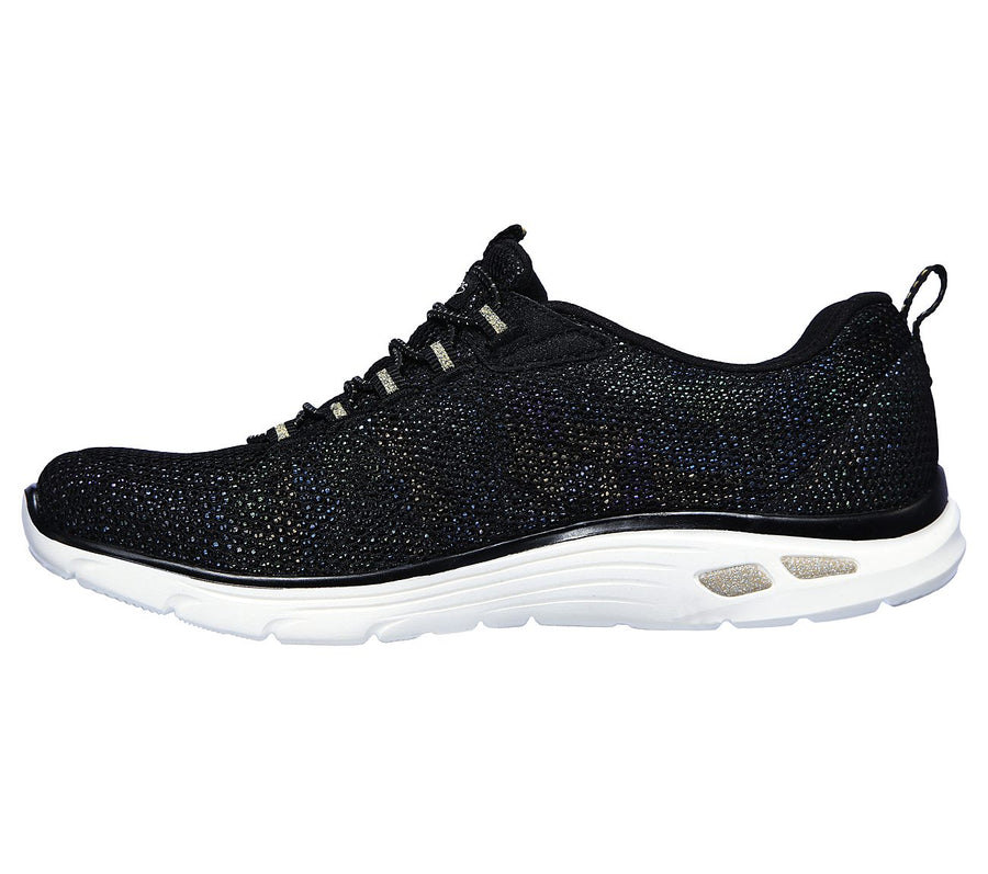 Skechers Ladies Relaxed Fit®: Empire D'Lux Charming Grace Black Trainers 149271