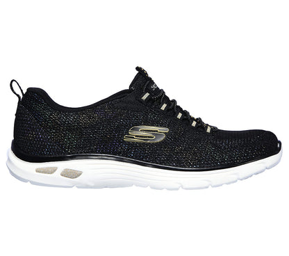 Skechers Ladies Relaxed Fit®: Empire D'Lux Charming Grace Black Trainers 149271