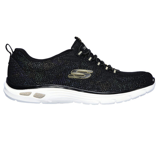 Skechers Ladies Relaxed Fit®: Empire D'Lux Charming Grace Black Trainers 149271