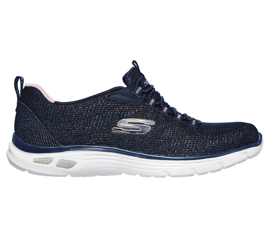 Skechers Ladies Relaxed Fit® Empire D'Lux Charming Grace Navy Blue Trainers 149271