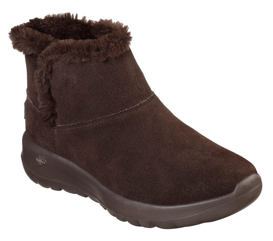 Skechers Ladies On The Go Joy Bundle Up Chocolate Brown Boots