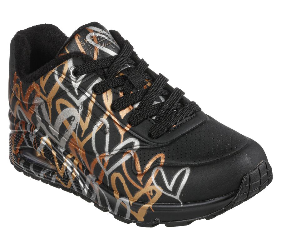 Skecher 155523 Uno Metallic Love Black/Gold