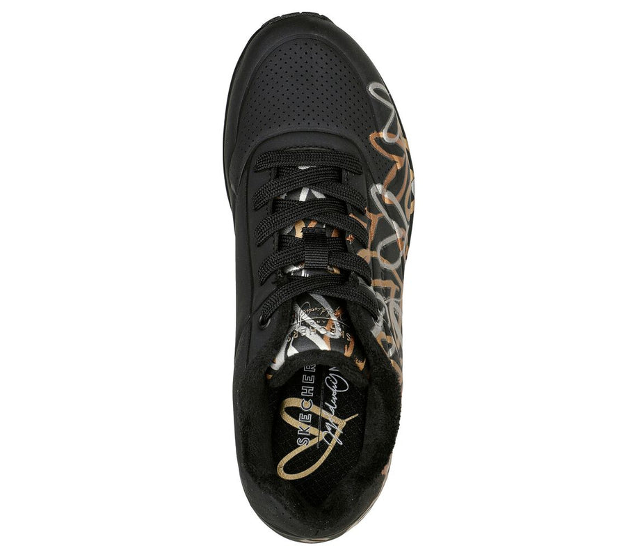 Skecher 155523 Uno Metallic Love Black/Gold