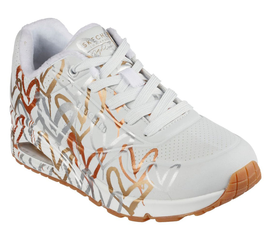 Skecher 155523 Uno Metallic Love White/Gold