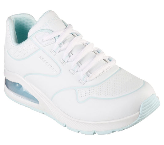 Skechers Ladies 155629 Uno 2 Air Feels White/Light Blue