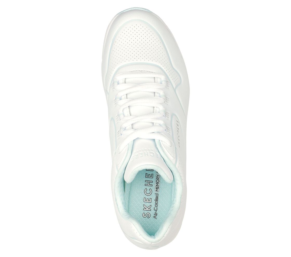 Skechers Ladies 155629 Uno 2 Air Feels White/Light Blue