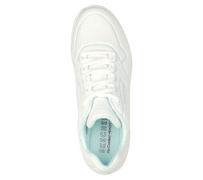 Skechers Ladies 155629 Uno 2 Air Feels White/Light Blue