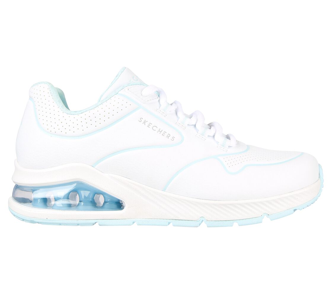 Skechers Ladies 155629 Uno 2 Air Feels White/Light Blue