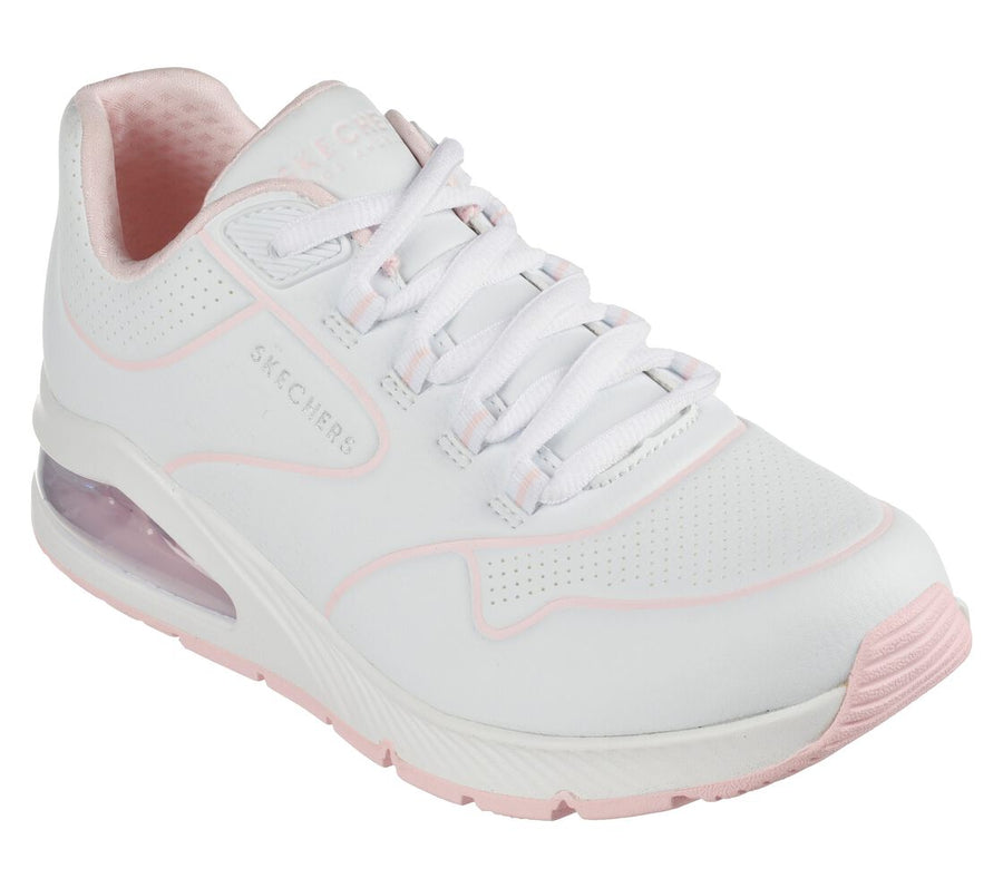 Skechers Ladies 155629 Uno 2 Air Feels White/Light Pink