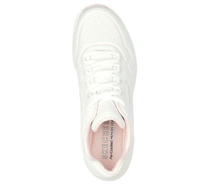 Skechers Ladies 155629 Uno 2 Air Feels White/Light Pink