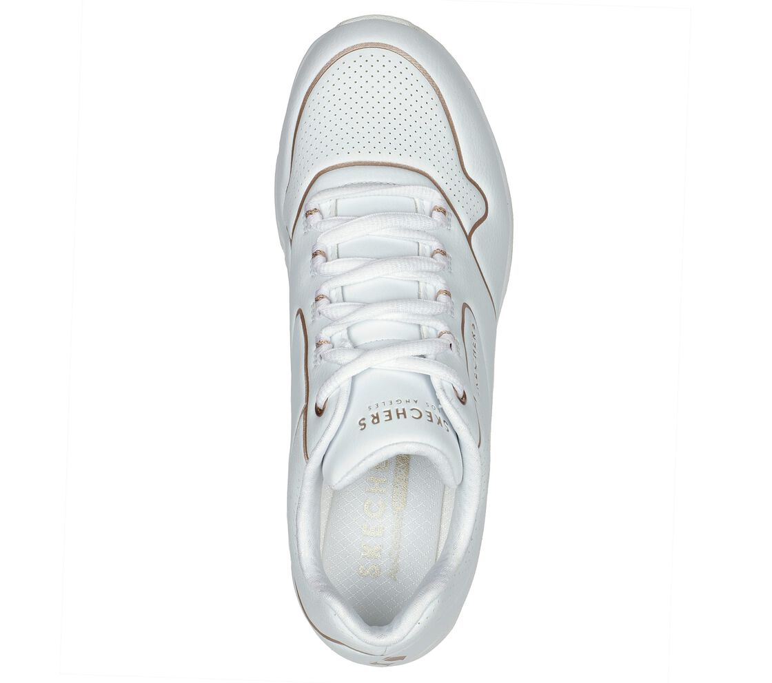 Skechers 155637 Ladies White UNO-2 GOLDEN TRIM