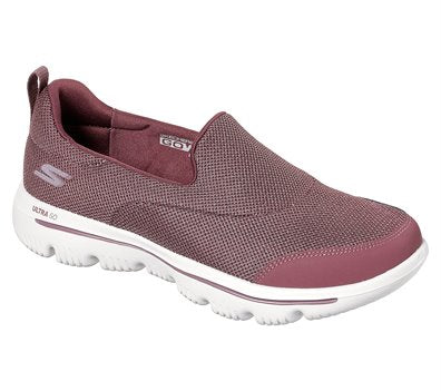 Skechers Ladies GOWalk Evolution Ultra - Rapids Mauve Pink Slip-On Shoes 15730