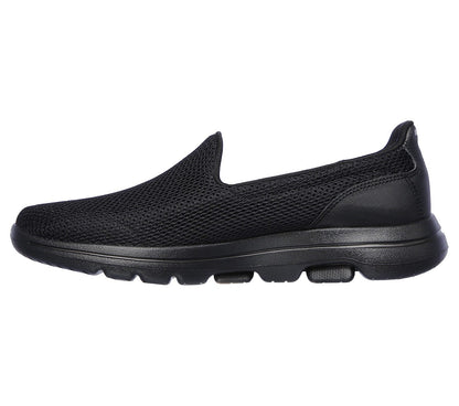 Skechers Ladies  GOwalk 5 Black Slip On Trainers 15901