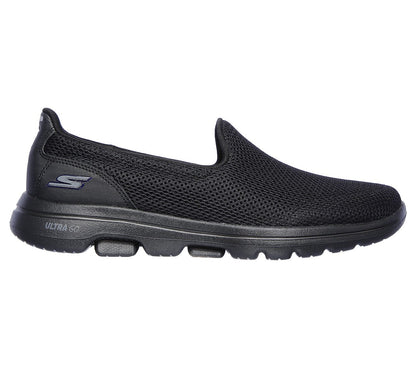 Skechers Ladies  GOwalk 5 Black Slip On Trainers 15901