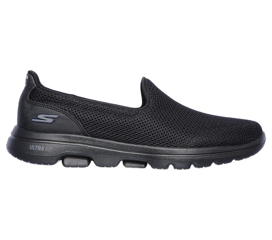 Skechers Ladies  GOwalk 5 Black Slip On Trainers 15901