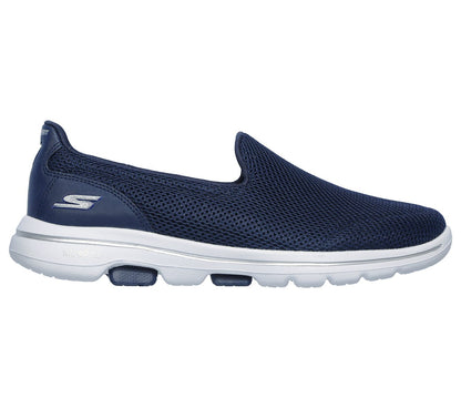 Skechers Ladies GOwalk 5 Ladies Navy Slip On Trainer Shoes 15901