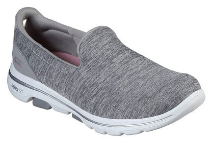 Skechers Ladies GOwalk 5 Honor Ladies Grey Slip On Trainers 15903