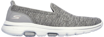 Skechers Ladies GOwalk 5 Honor Ladies Grey Slip On Trainers 15903