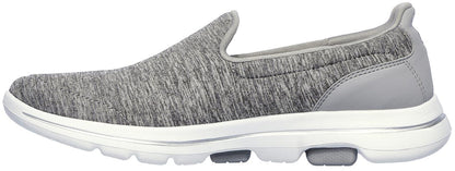 Skechers Ladies GOwalk 5 Honor Ladies Grey Slip On Trainers 15903