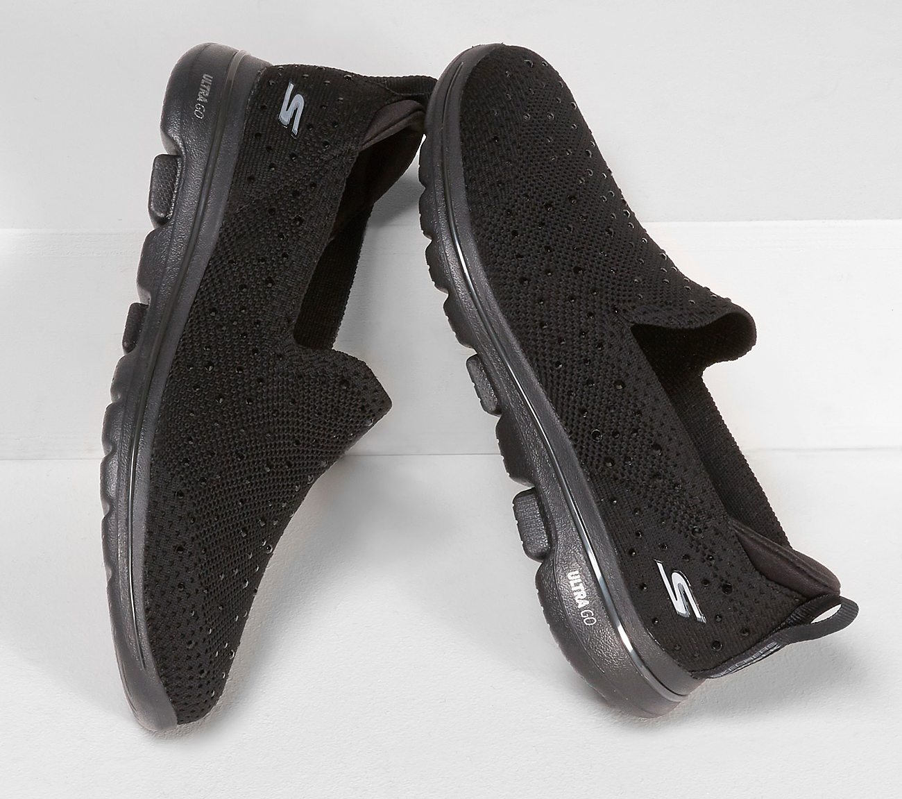 Skechers Ladies GOwalk 5 Limelight Black Slip On Trainers 15921