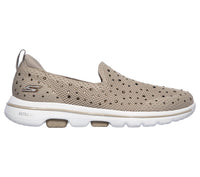 Skechers Ladies GOwalk 5 Limelight Taupe Slip On Trainers 15921