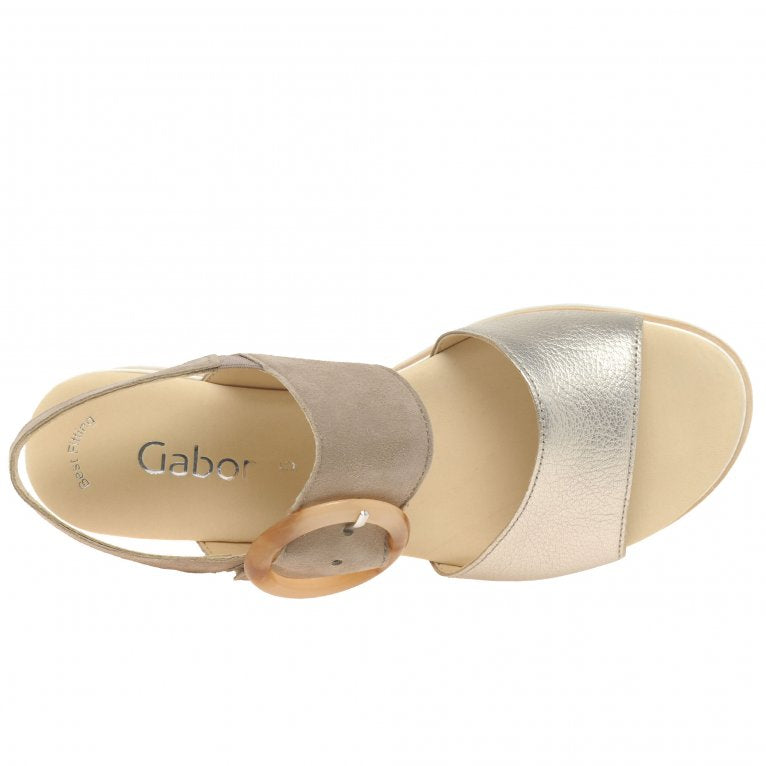 Gabor Ladies 84.645.62 Yeo Puder/Rabbit Sandals