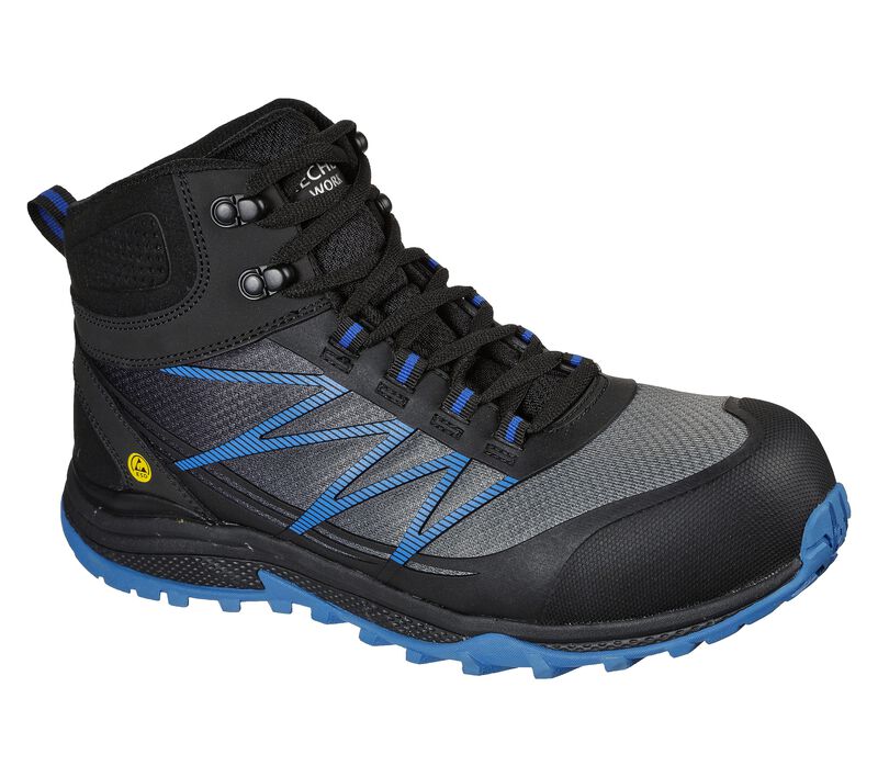 Skecher 200047EC Mens Safety Boot Black/Blue
