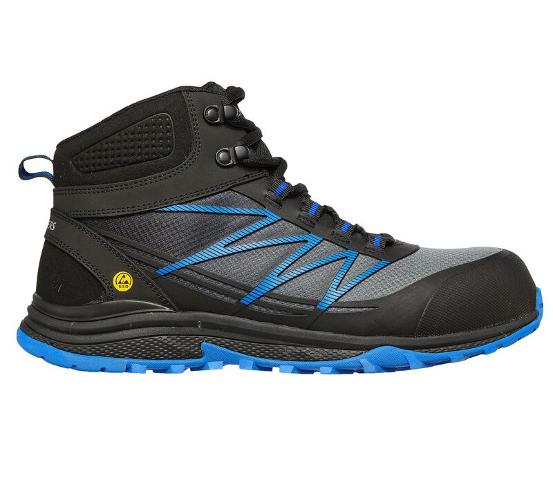 Skecher 200047EC Mens Safety Boot Black/Blue